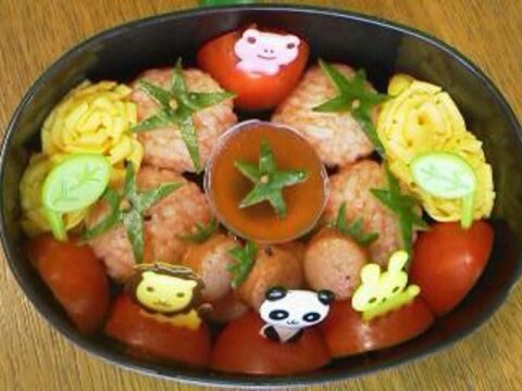 トマトおにぎり★かわいいお弁当